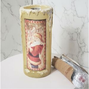 THE EVERMORE CANDLE Santa Christmas Electric Wax Candle NEW